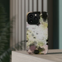 Watercolor Moss Phone Case — Impact‑Resistant Magnetic iPhone Cover