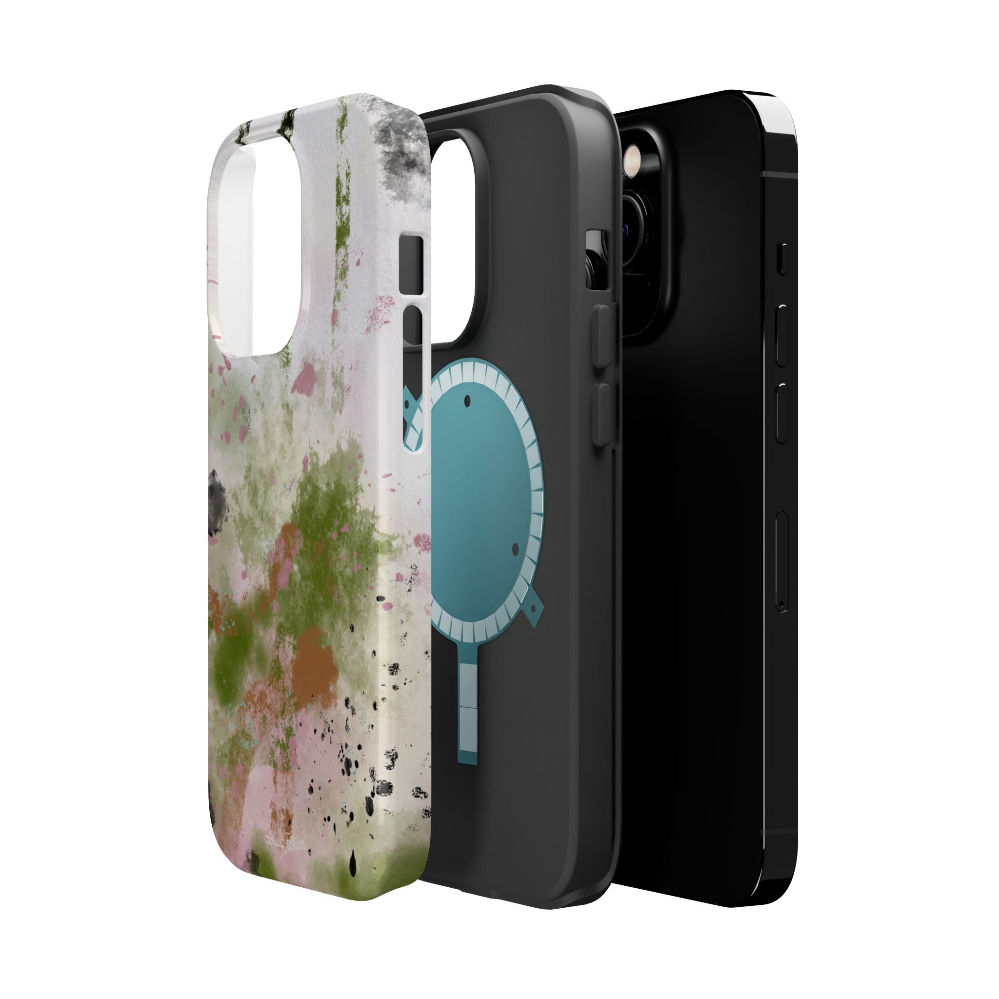Abstract Floral Impact-Resistant Phone Case