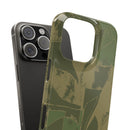 Green Color Block | Slim Phone Case