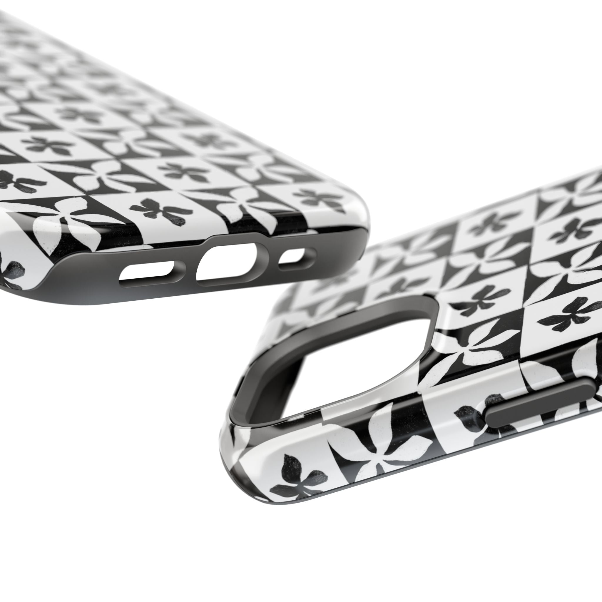 Stylish Impact-Resistant Phone Cases with Floral Design