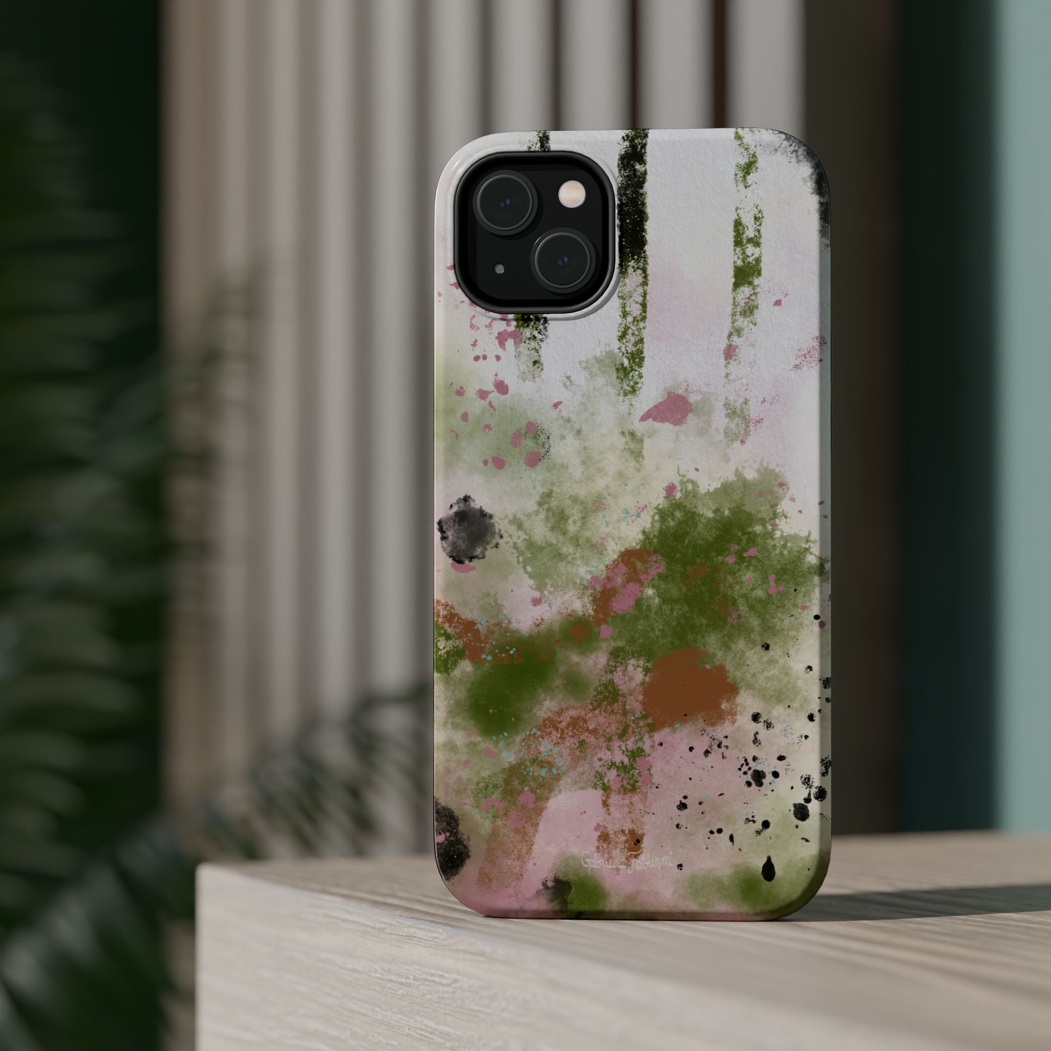 Abstract Floral Impact-Resistant Phone Case