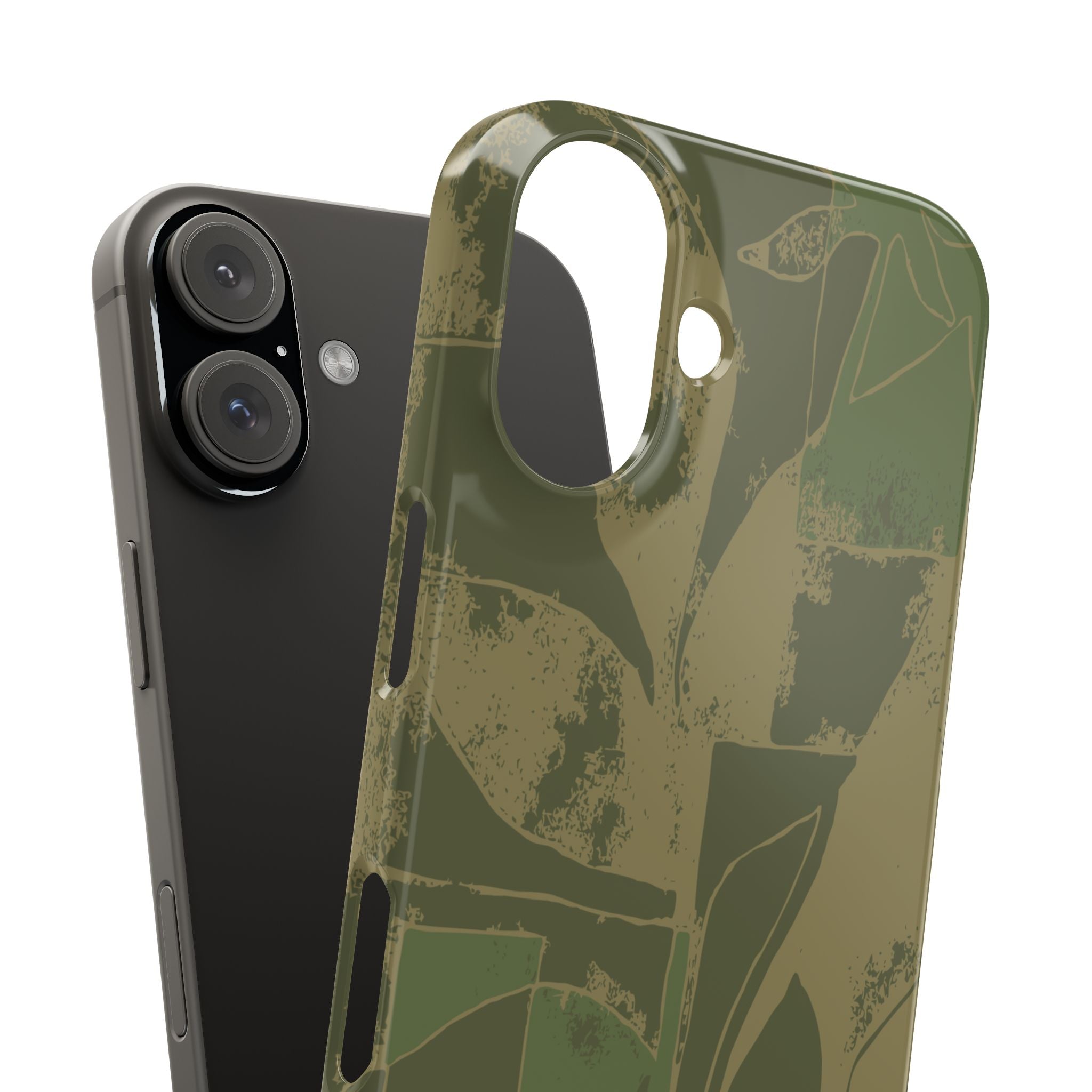 Green Color Block | Slim Phone Case