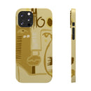 Abstract Face Art Slim Phone Case | Minimalist Neutral Tones