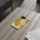 Abstract Face Art Slim Phone Case | Minimalist Neutral Tones
