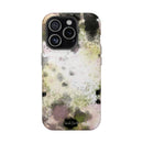 Watercolor Moss Phone Case — Impact‑Resistant Magnetic iPhone Cover