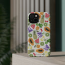 Tropical Fruit Magnetic Impact Phone Case — Watercolor Kiwi, Papaya & Watermelon