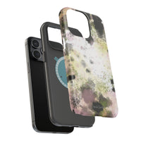 Watercolor Moss Phone Case — Impact‑Resistant Magnetic iPhone Cover