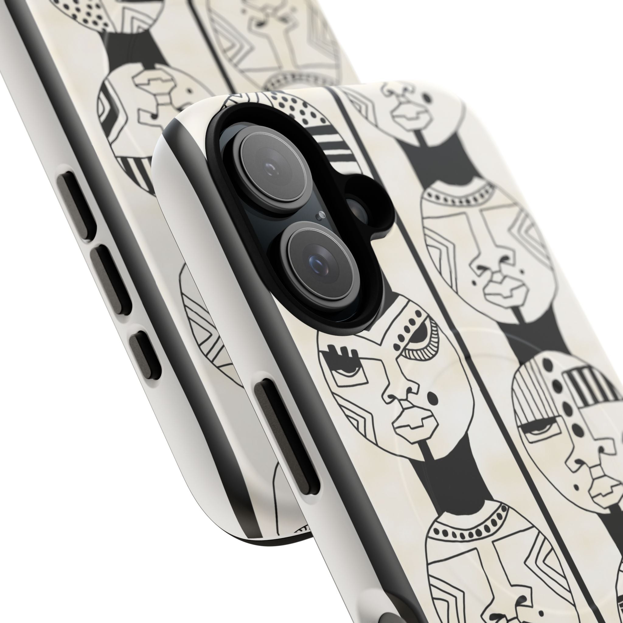 Artistic Tough Magnetic Phone Case with Unique Afrocentric Design