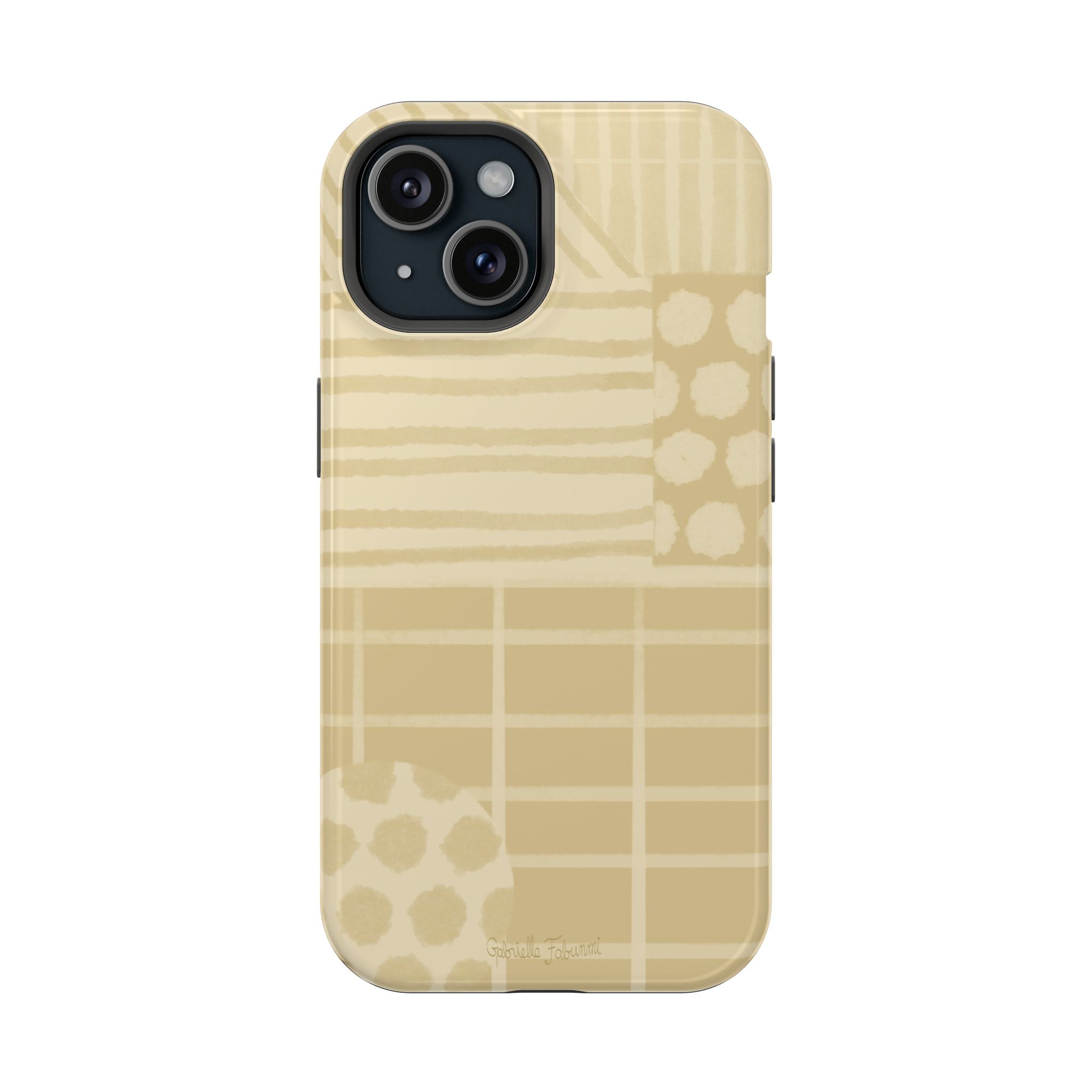 Magnetic Impact-Resistant Phone Case — Neutral Geometric Pattern