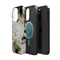 Watercolor Moss Phone Case — Impact‑Resistant Magnetic iPhone Cover
