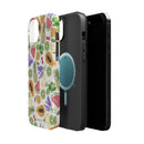 Tropical Fruit Magnetic Impact Phone Case — Watercolor Kiwi, Papaya & Watermelon