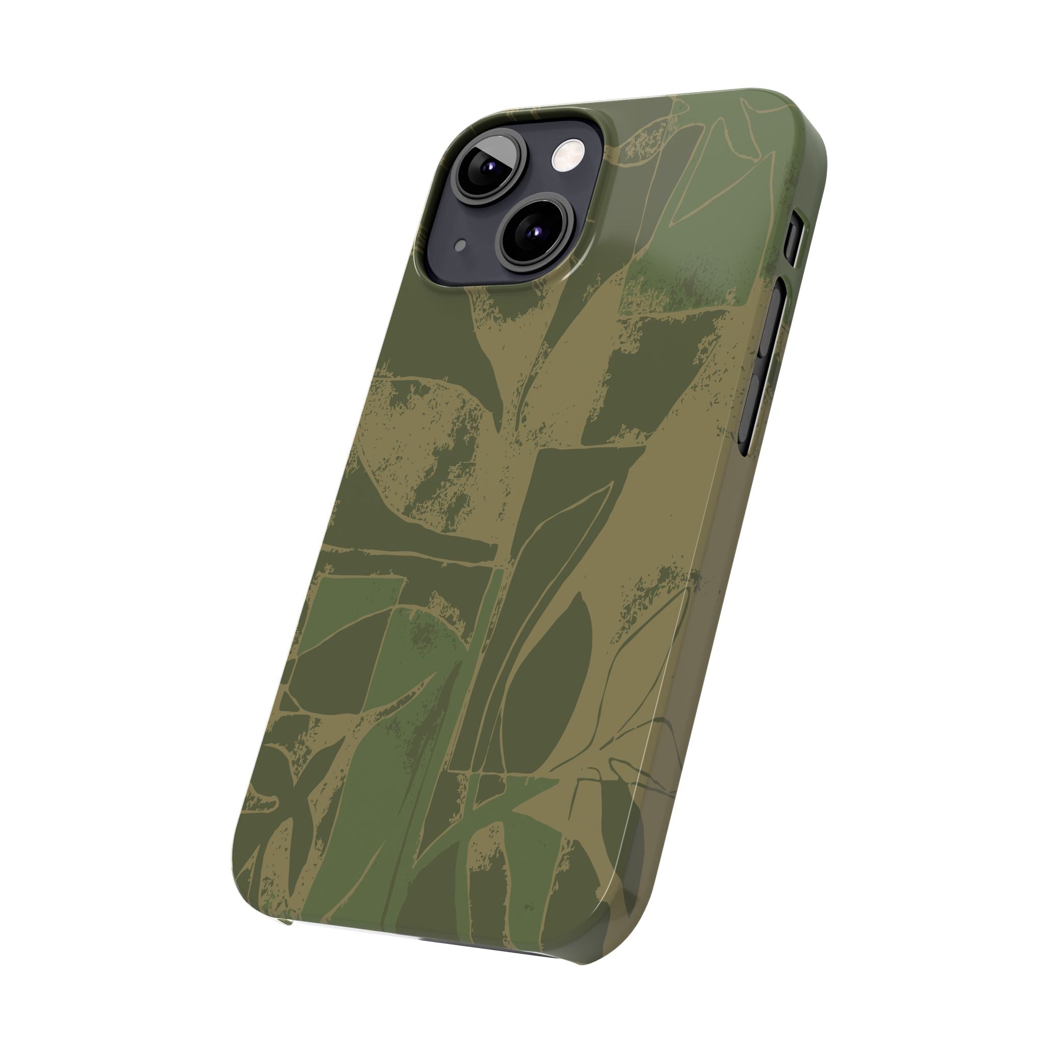 Green Color Block | Slim Phone Case