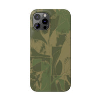 Green Color Block | Slim Phone Case