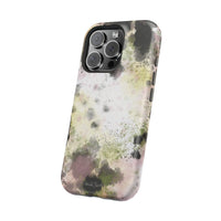 Watercolor Moss Phone Case — Impact‑Resistant Magnetic iPhone Cover