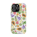 Tropical Fruit Magnetic Impact Phone Case — Watercolor Kiwi, Papaya & Watermelon
