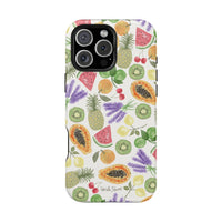 Tropical Fruit Magnetic Impact Phone Case — Watercolor Kiwi, Papaya & Watermelon