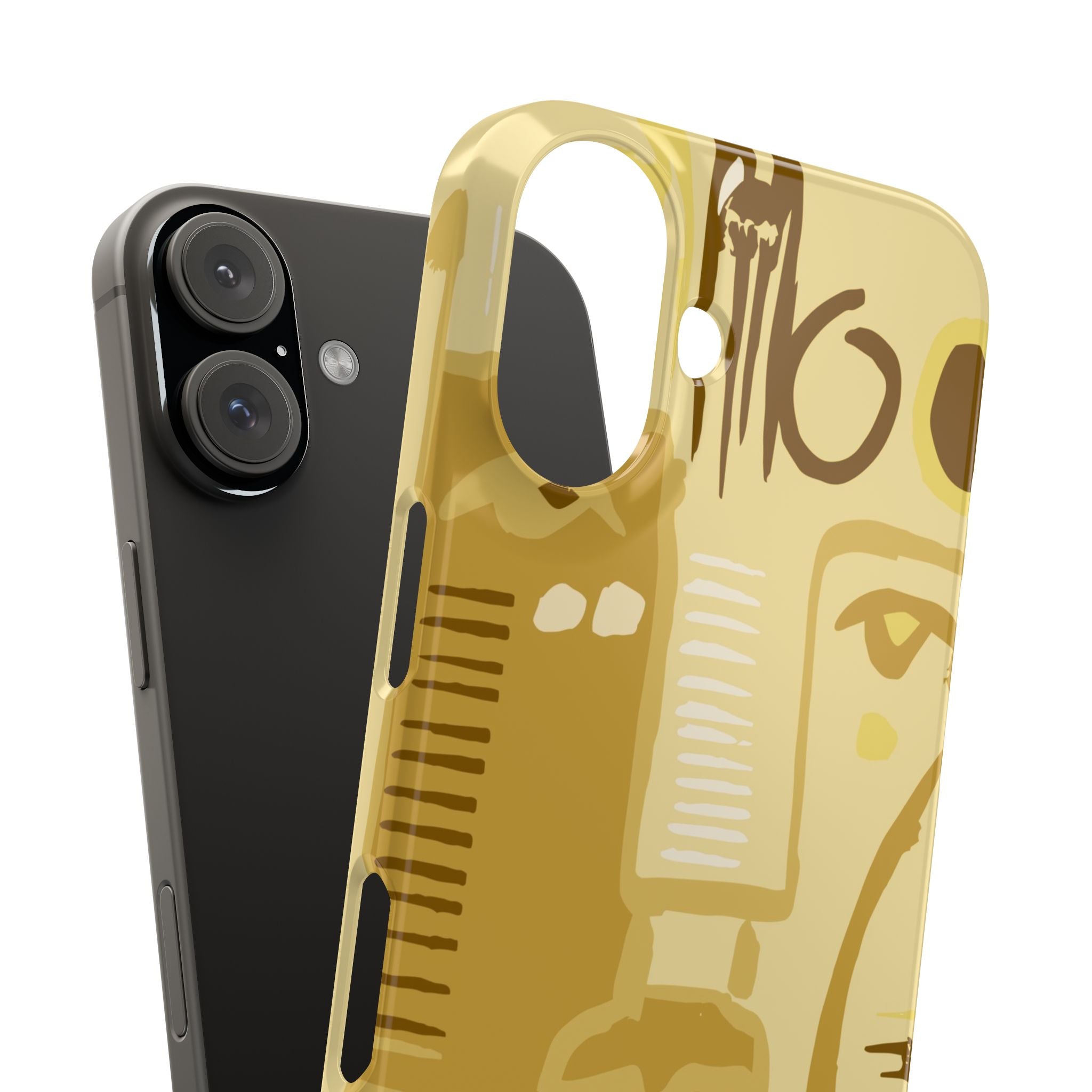 Abstract Face Art Slim Phone Case | Minimalist Neutral Tones