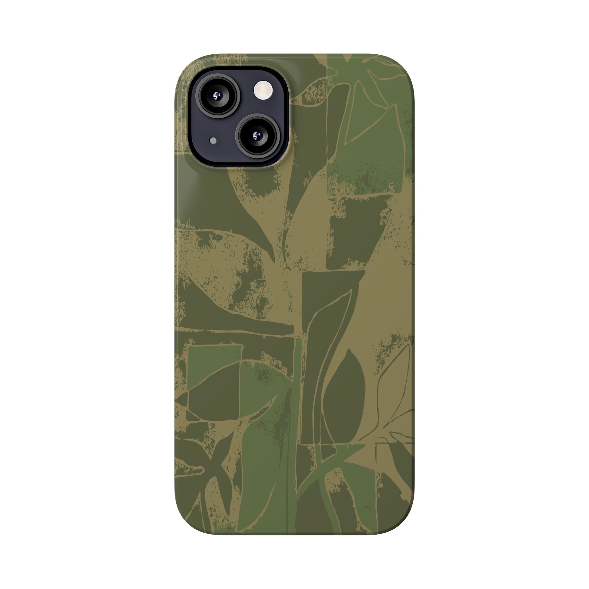Green Color Block | Slim Phone Case