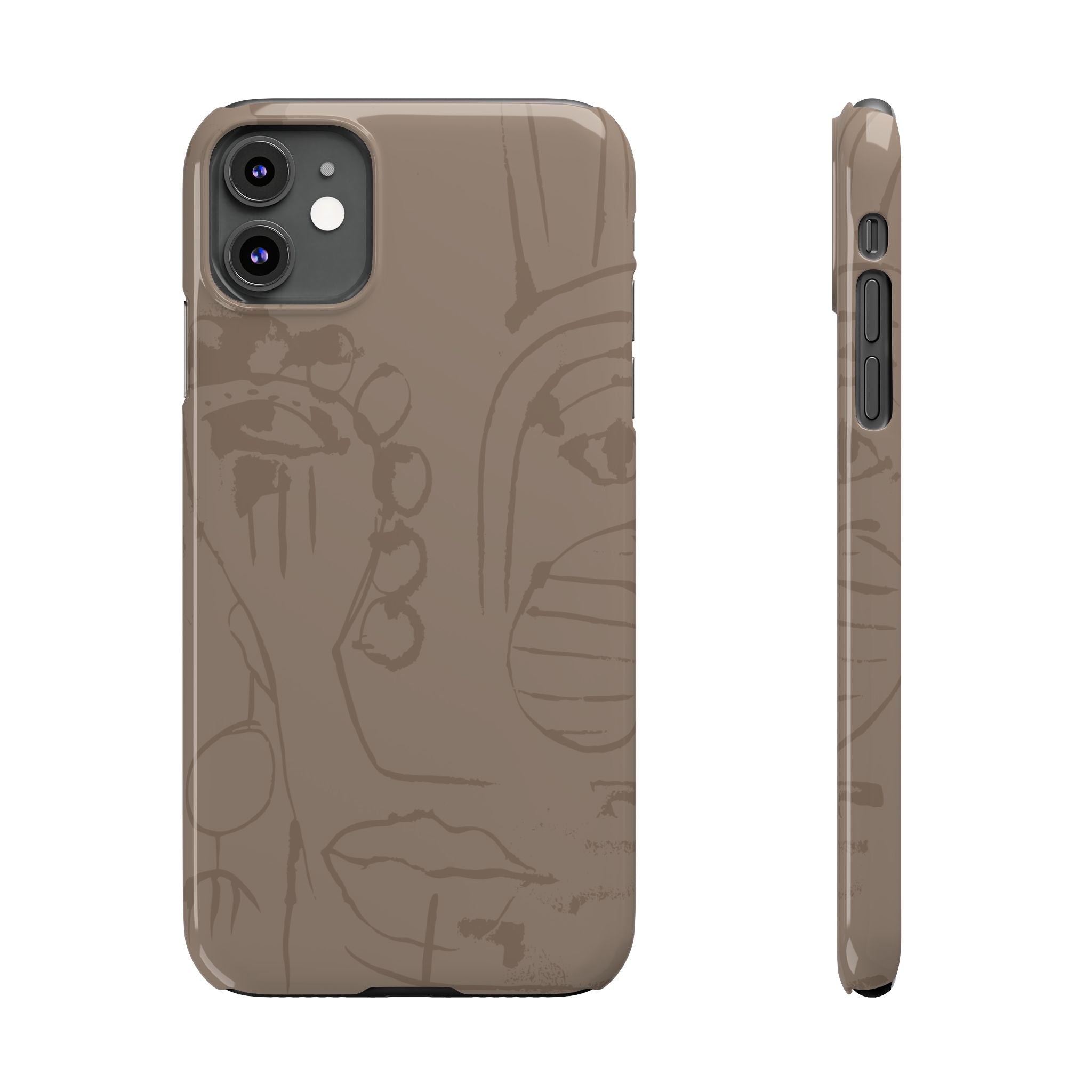 Totem Series | Neutral Brown Slim Phone Case