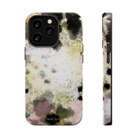 Watercolor Moss Phone Case — Impact‑Resistant Magnetic iPhone Cover