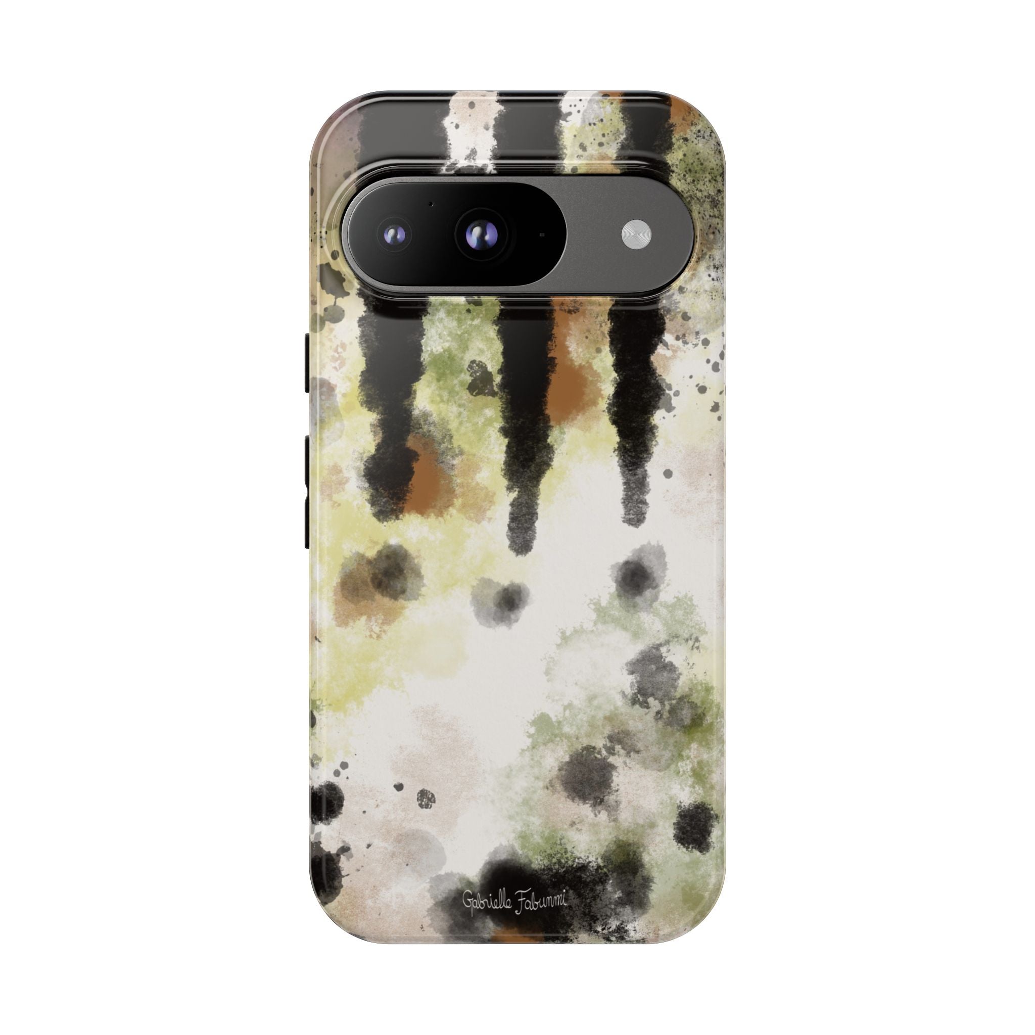 Abstract Camouflage Tough Phone Case — Watercolor Drip Design