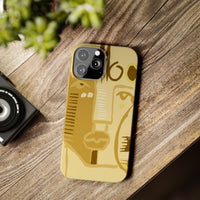 Abstract Face Art Slim Phone Case | Minimalist Neutral Tones