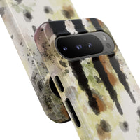 Abstract Camouflage Tough Phone Case — Watercolor Drip Design