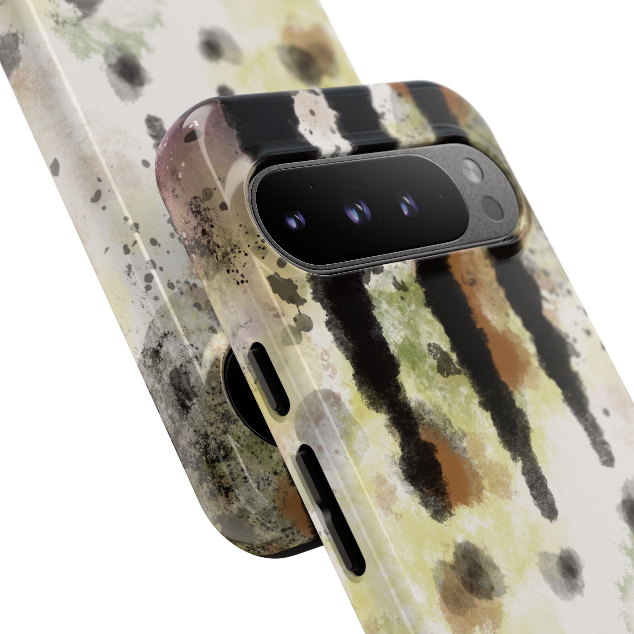 Abstract Camouflage Tough Phone Case — Watercolor Drip Design