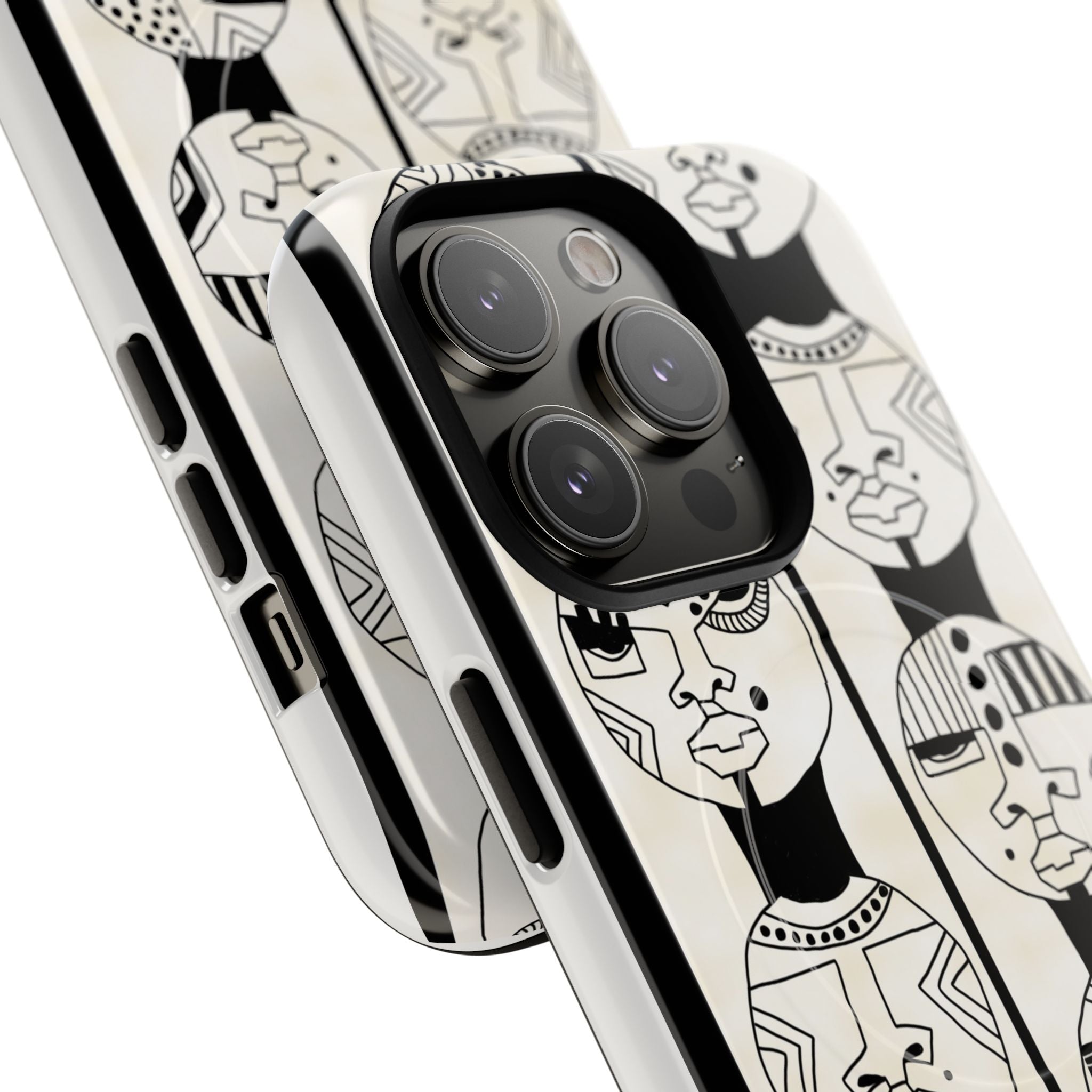 Artistic Tough Magnetic Phone Case with Unique Afrocentric Design