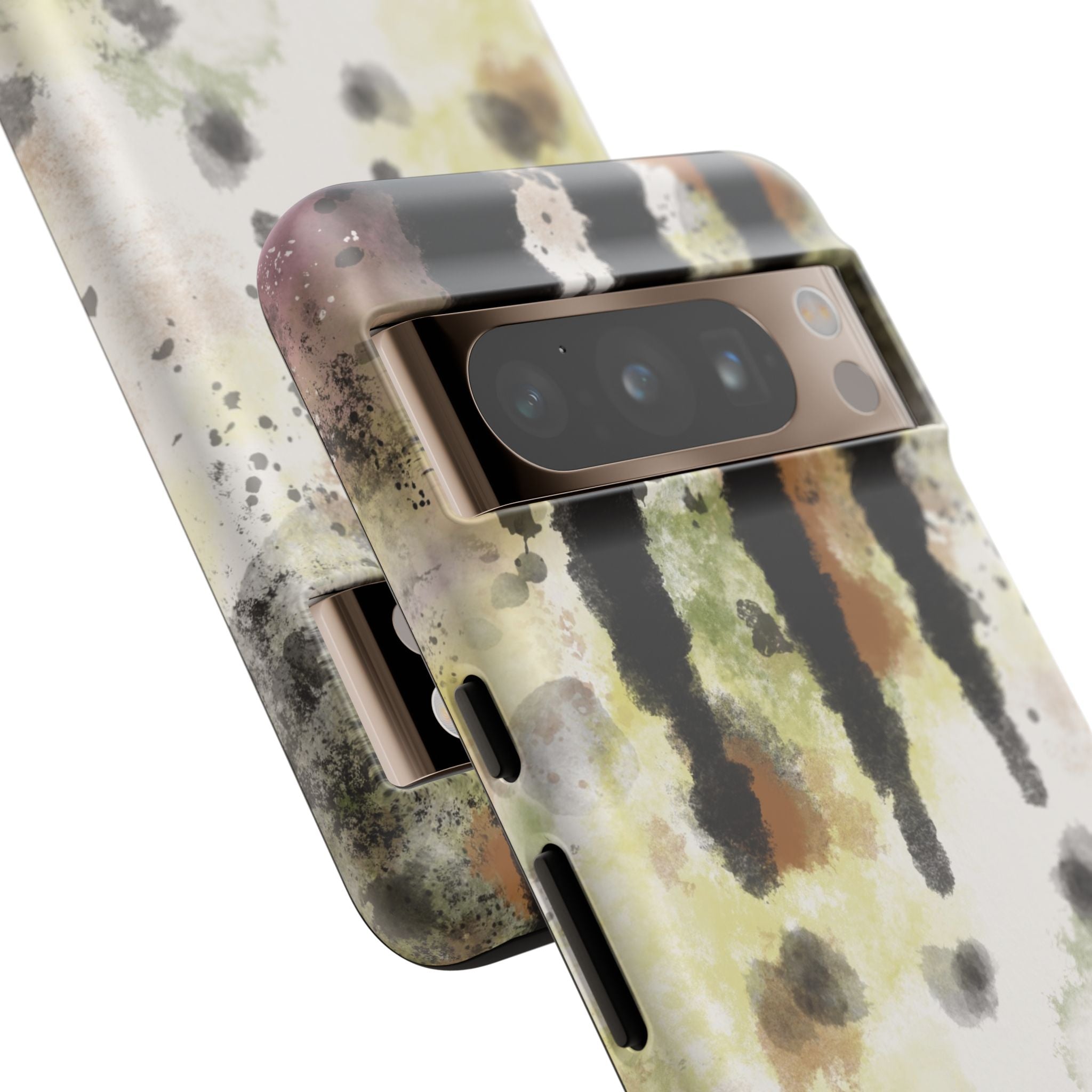 Abstract Camouflage Tough Phone Case — Watercolor Drip Design