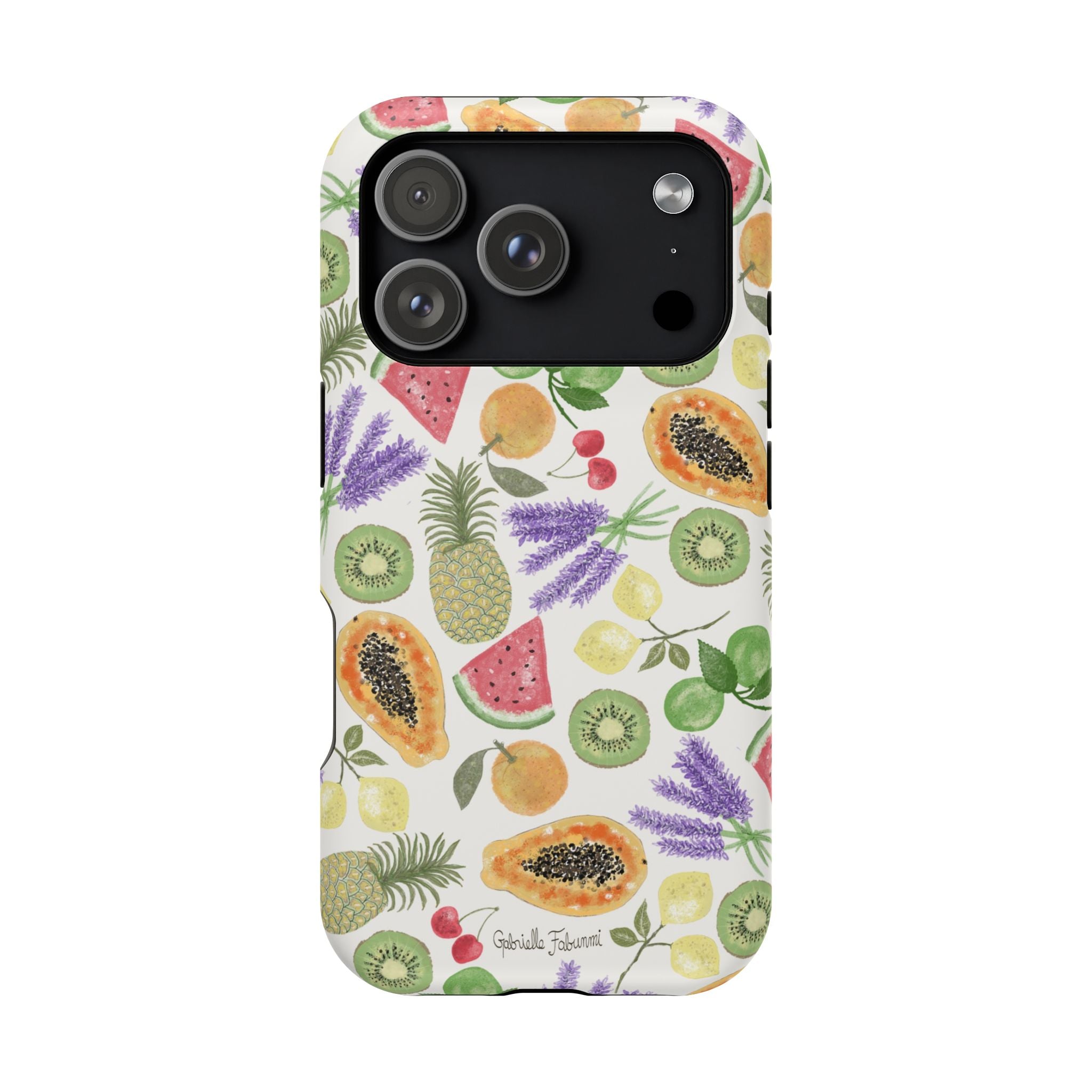Tropical Fruit Magnetic Impact Phone Case — Watercolor Kiwi, Papaya & Watermelon