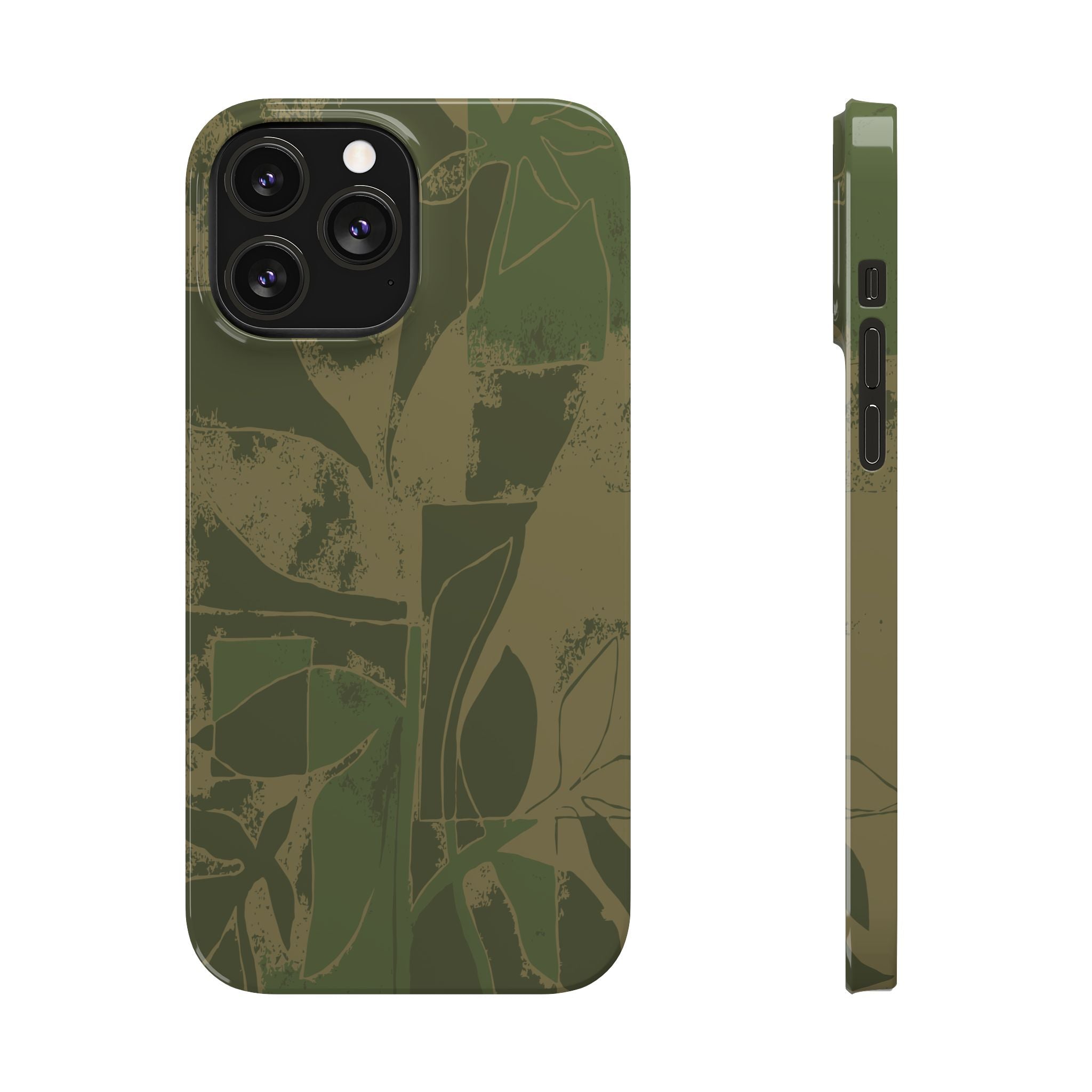 Green Color Block | Slim Phone Case