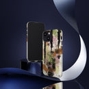 Watercolor Ink Splash Tough Phone Case — Abstract Olive, Blush & Charcoal Protective Cover