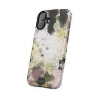 Watercolor Moss Phone Case — Impact‑Resistant Magnetic iPhone Cover