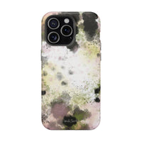 Watercolor Moss Phone Case — Impact‑Resistant Magnetic iPhone Cover