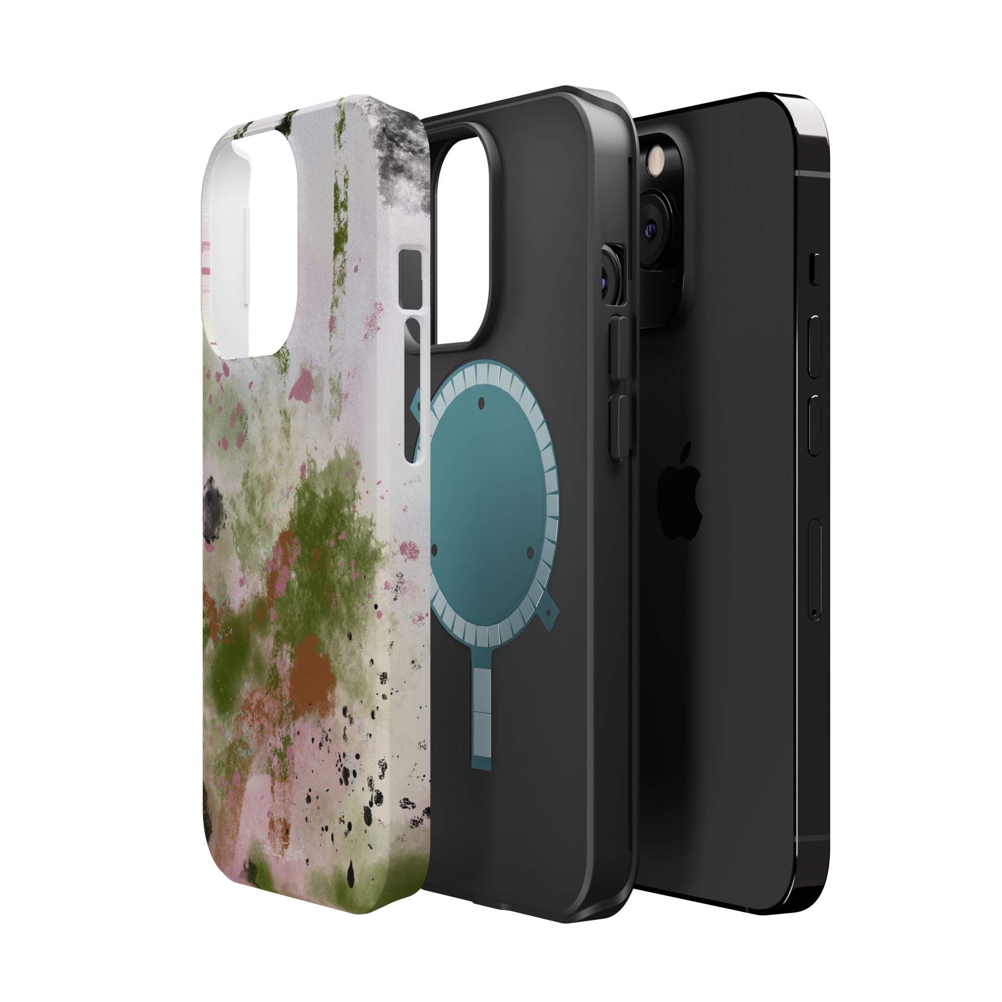 Abstract Floral Impact-Resistant Phone Case
