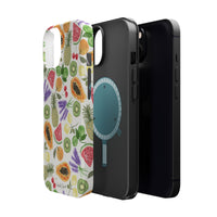 Tropical Fruit Magnetic Impact Phone Case — Watercolor Kiwi, Papaya & Watermelon