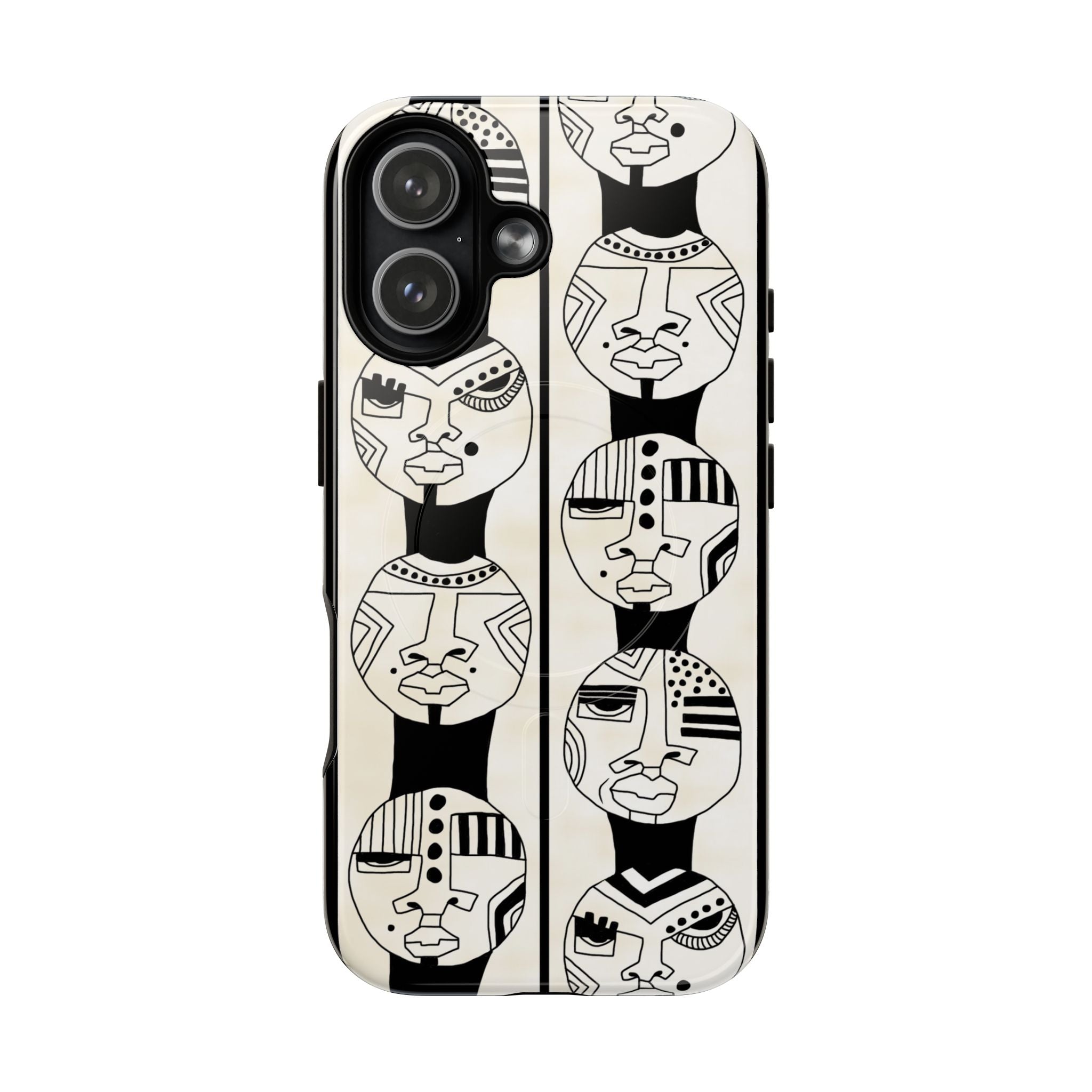 Artistic Tough Magnetic Phone Case with Unique Afrocentric Design