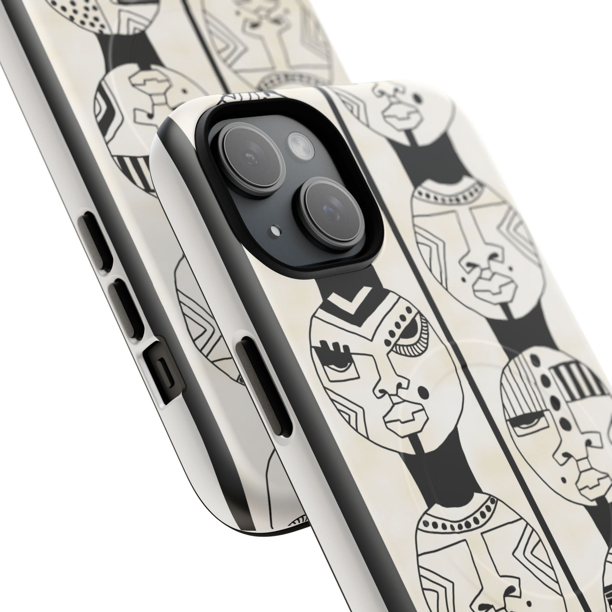 Artistic Tough Magnetic Phone Case with Unique Afrocentric Design