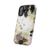 Watercolor Moss Phone Case — Impact‑Resistant Magnetic iPhone Cover