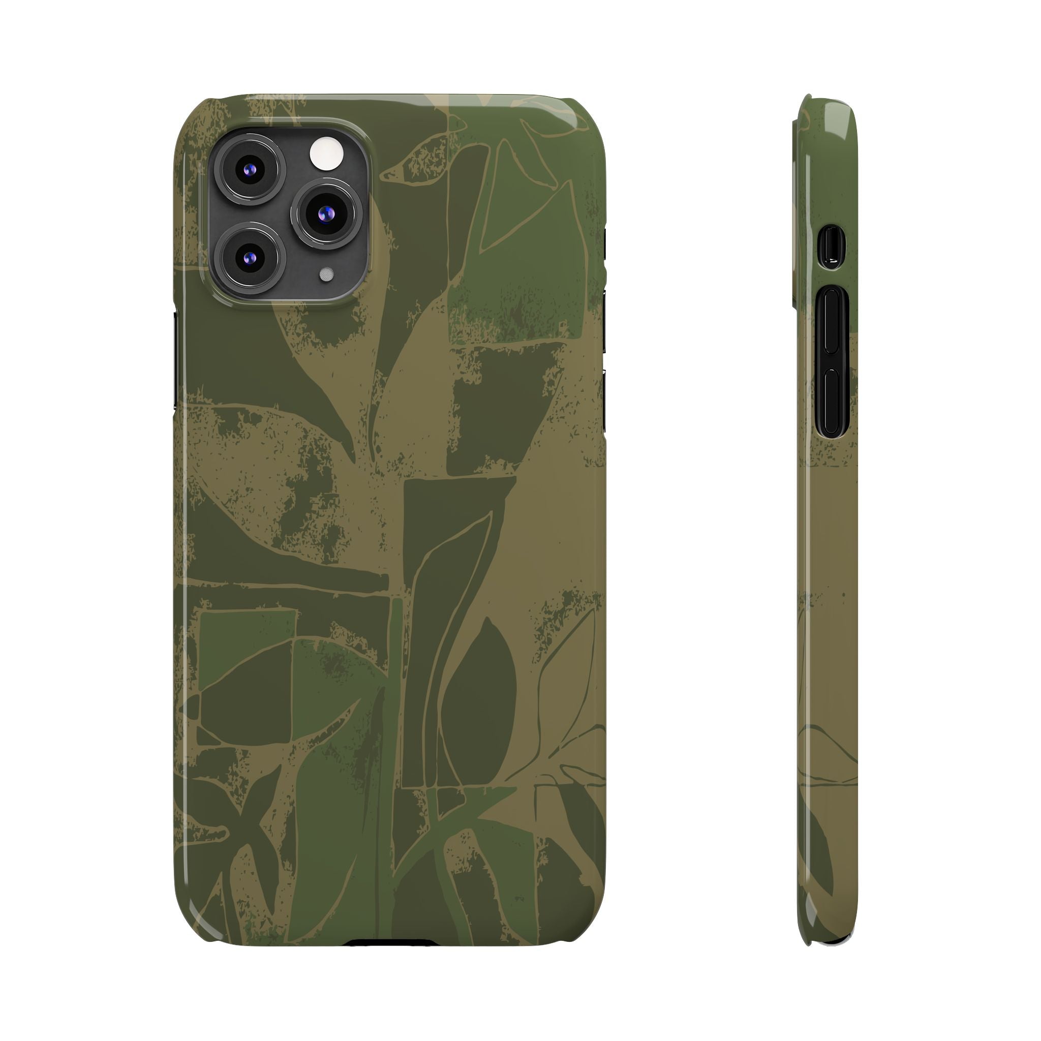 Green Color Block | Slim Phone Case