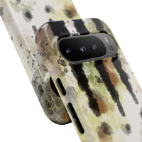 Abstract Camouflage Tough Phone Case — Watercolor Drip Design