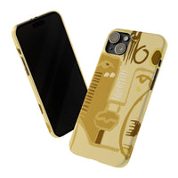 Abstract Face Art Slim Phone Case | Minimalist Neutral Tones