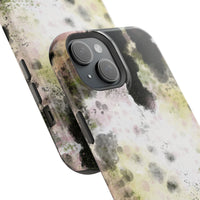Watercolor Moss Phone Case — Impact‑Resistant Magnetic iPhone Cover