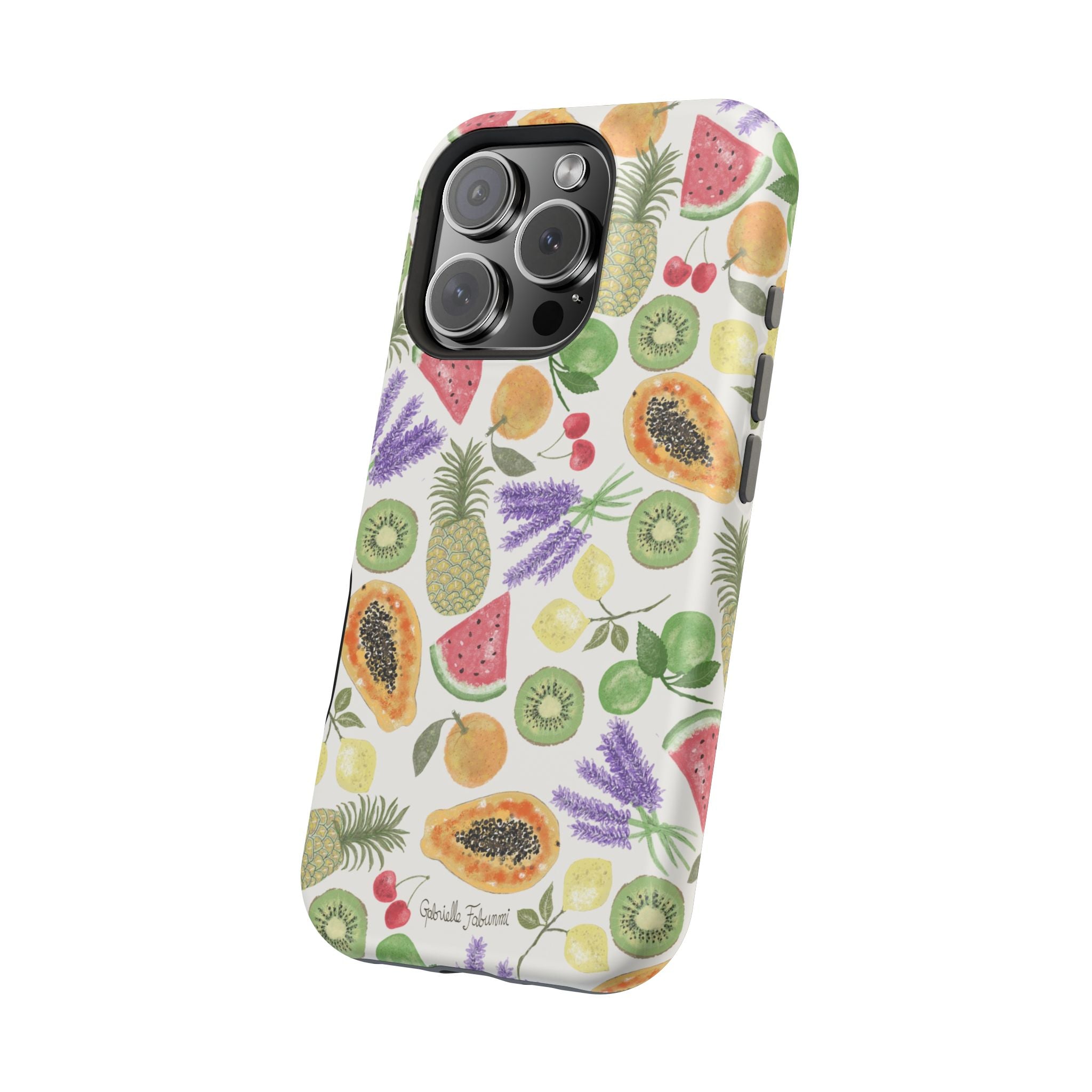 Tropical Fruit Magnetic Impact Phone Case — Watercolor Kiwi, Papaya & Watermelon