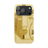 Abstract Face Art Slim Phone Case | Minimalist Neutral Tones