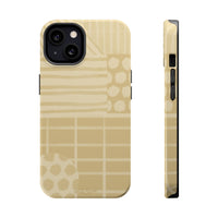 Magnetic Impact-Resistant Phone Case — Neutral Geometric Pattern