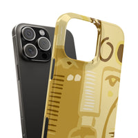 Abstract Face Art Slim Phone Case | Minimalist Neutral Tones