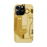 Abstract Face Art Slim Phone Case | Minimalist Neutral Tones