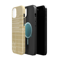 Magnetic Impact-Resistant Phone Case — Neutral Geometric Pattern